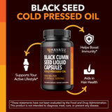 HAVASU NUTRITION capsules nigelle, composition riche en acides gras pour peau et cheveux