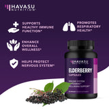 Capsules Sureau noir HAVASU NUTRITION, dosage quotidien pratique.