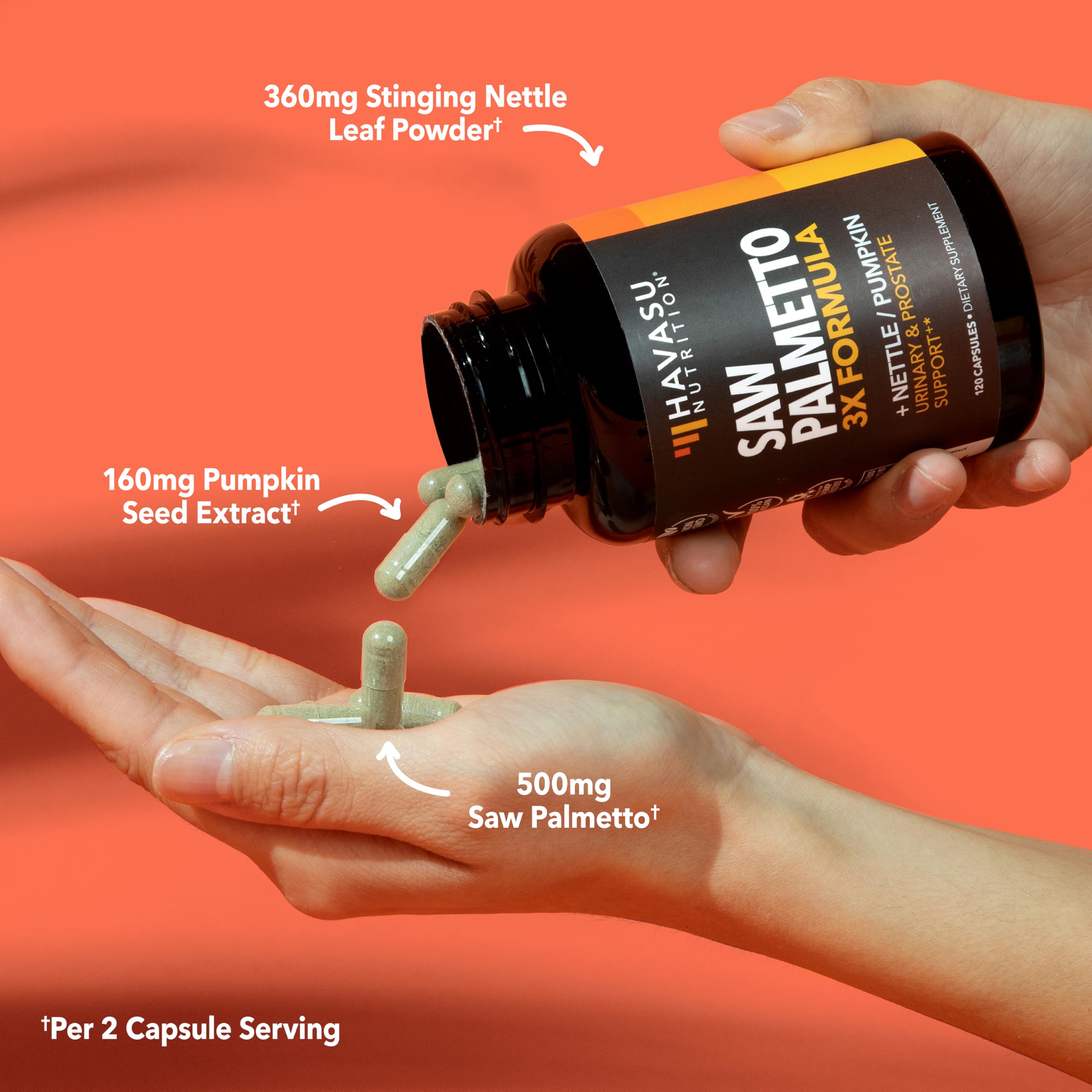 Étiquette HAVASU NUTRATION indiquant une formulation végan et sans OGM.