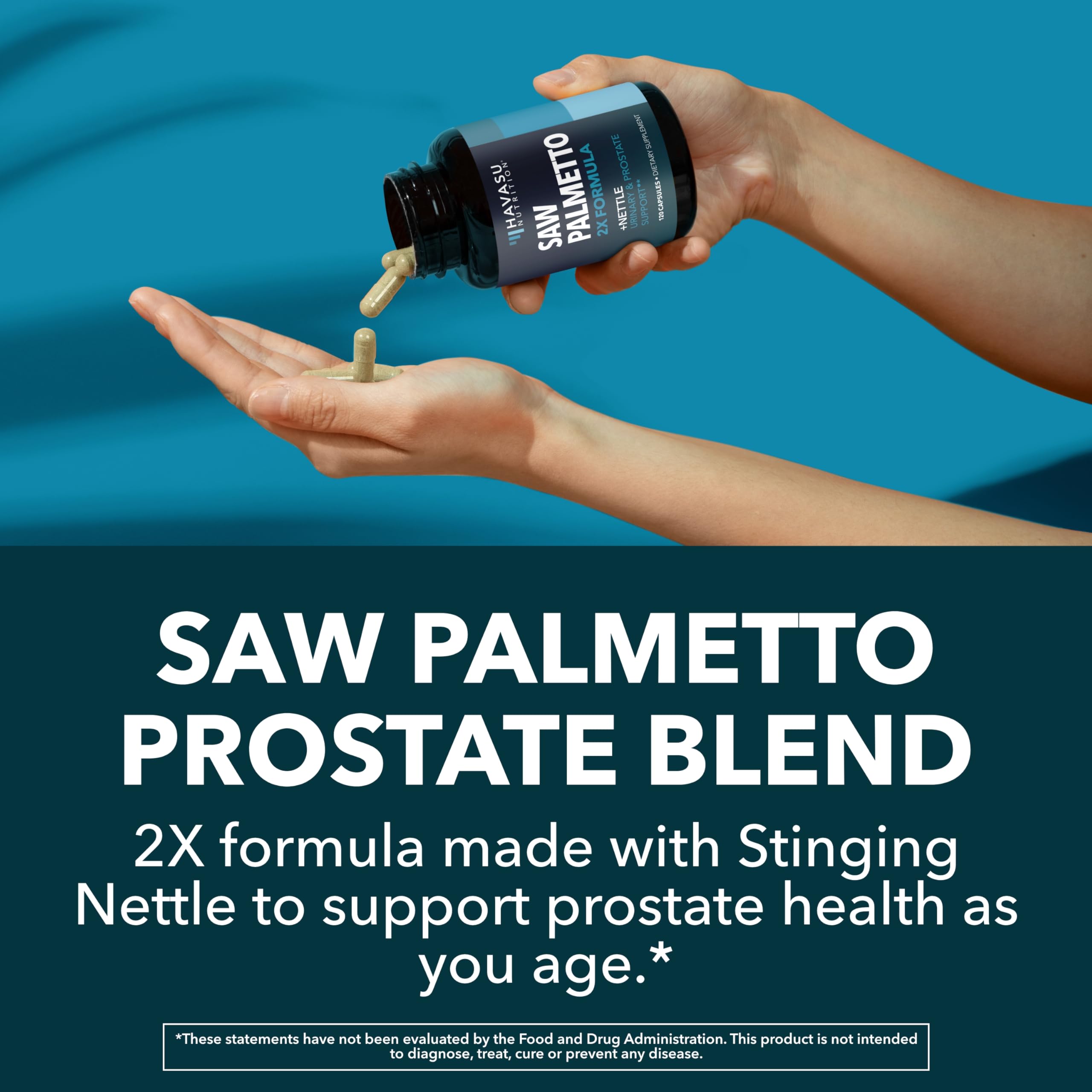 Capsules vegan HAVASU NUTRITION Saw Palmetto et Ortie