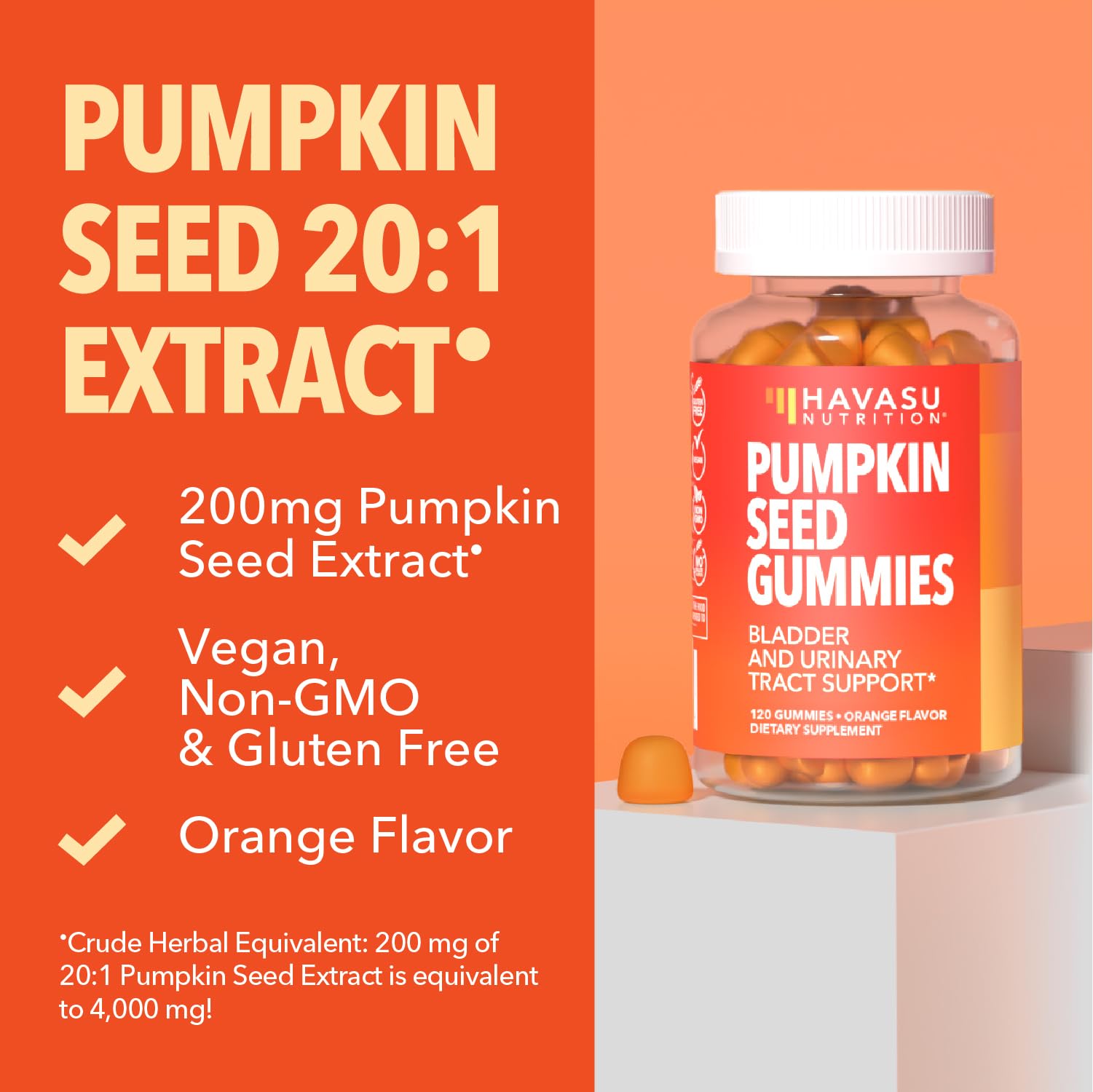 Gomme HAVASU NUTRITION dose: deux gommes par prise.