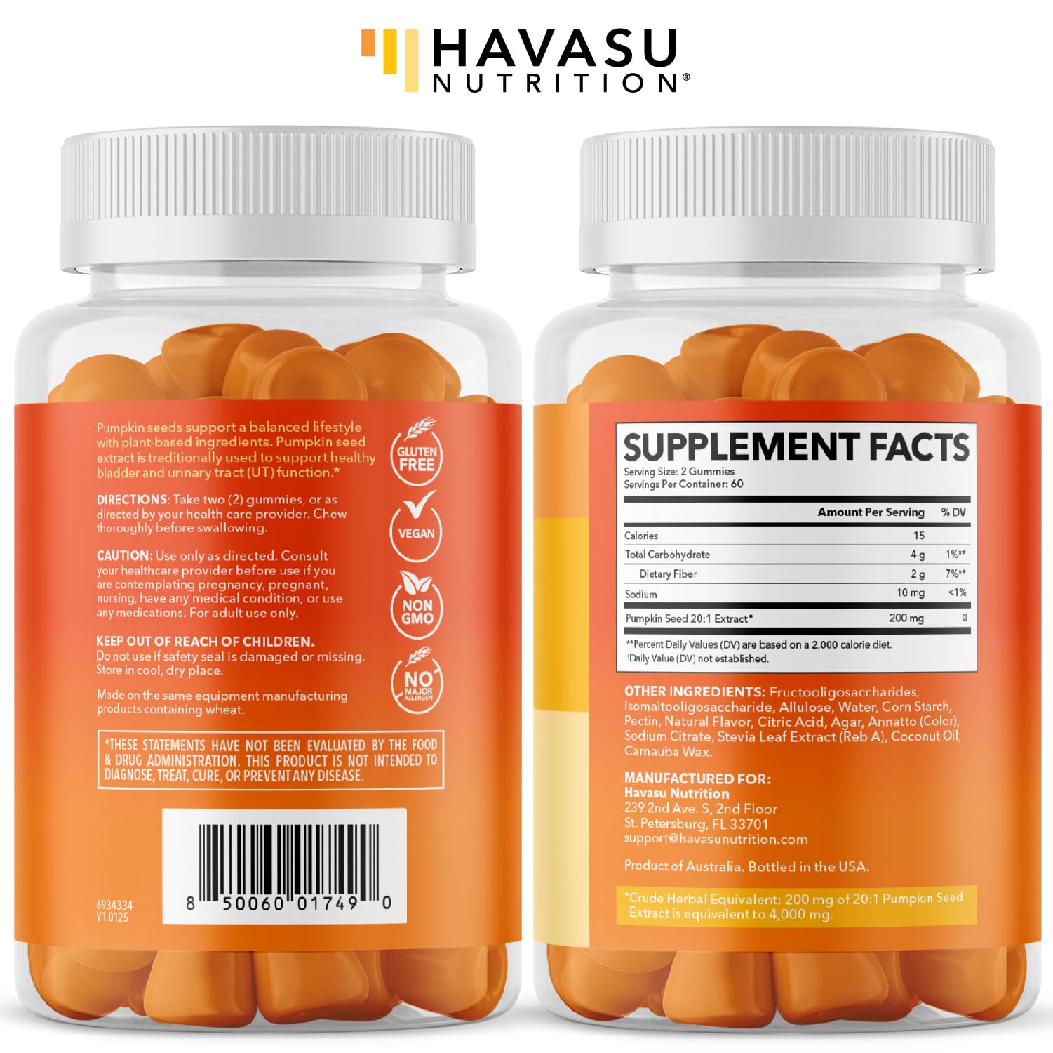 Gamme HAVASU NUTRITION sur l'emballage et le design attractif.