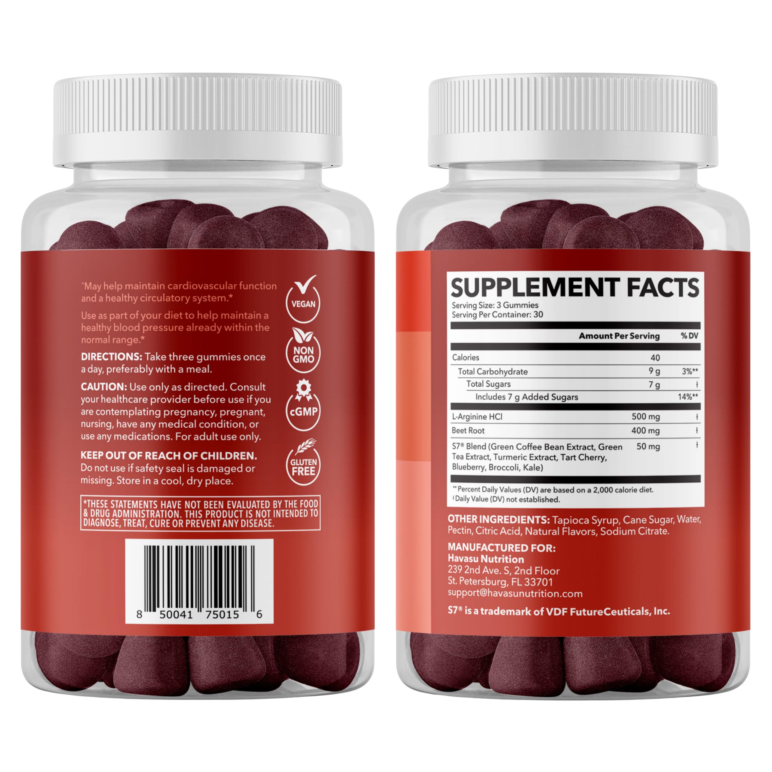 Gomme HAVASU NUTRITION emballage pratique, complément quotidien facile à intégrer.