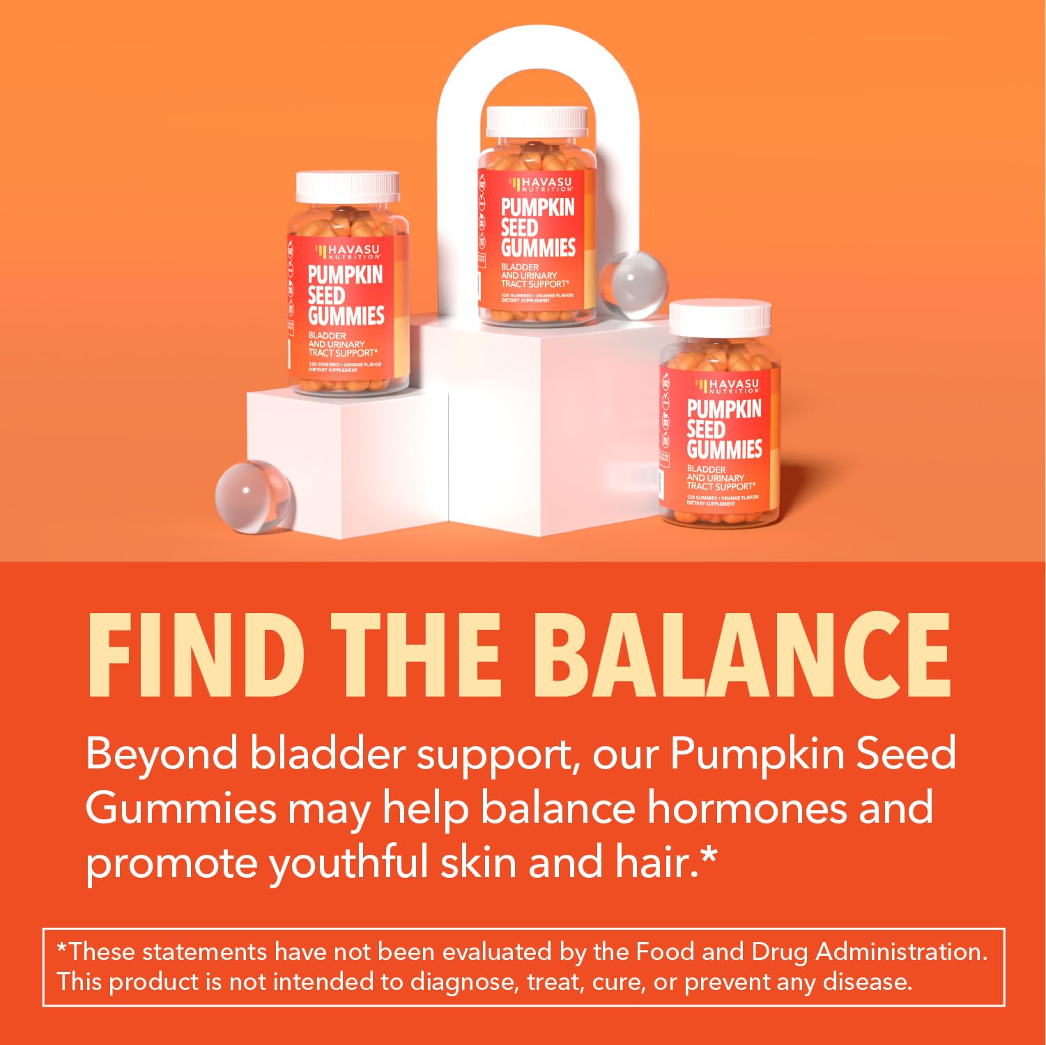 Gomme HAVASU NUTRITION sans sucre, édulcorée à la stévia.
