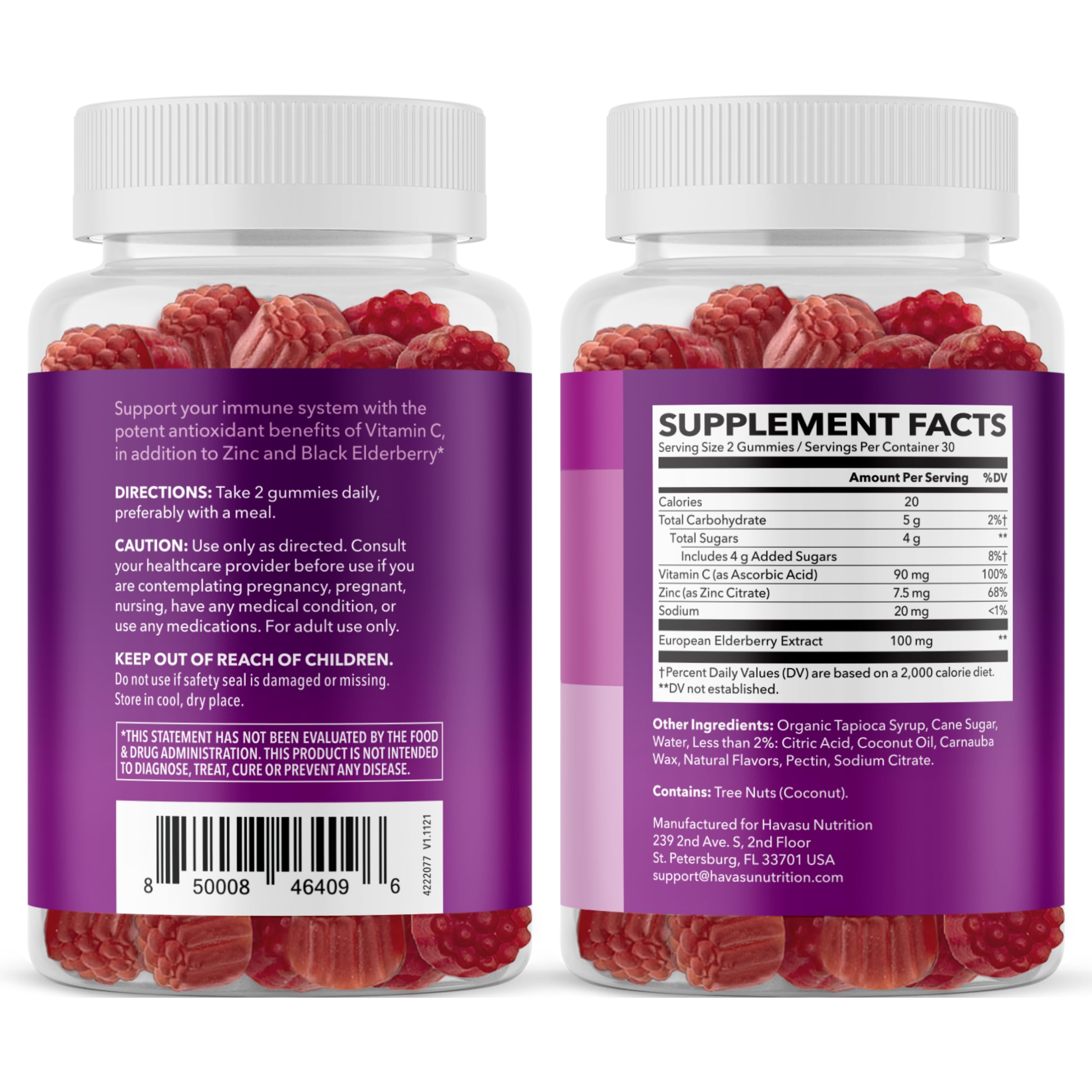 Gomme HAVASU Nutrition sur table, usage simple lors d'un moment bien-être