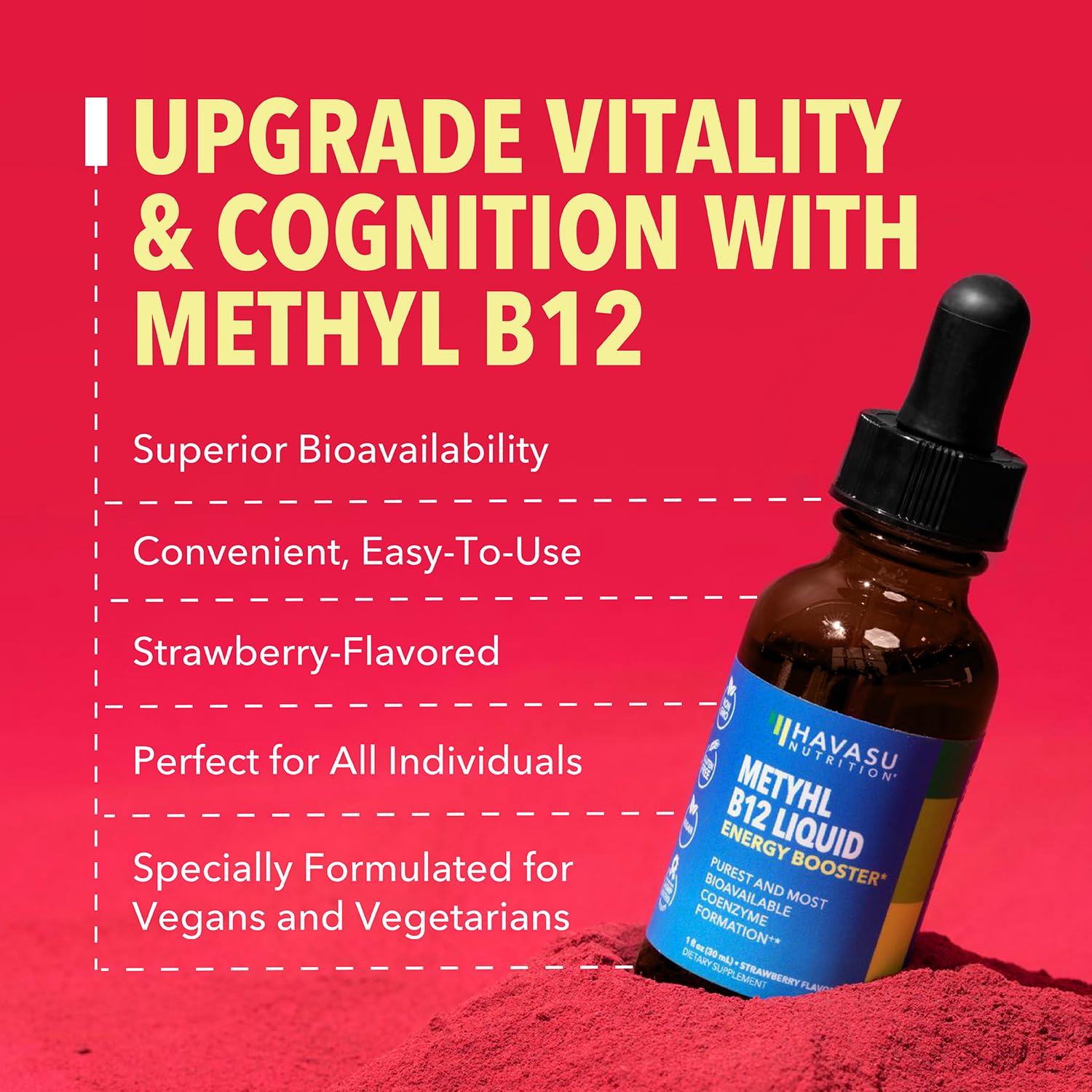 Gouttes goût fraise HAVASU NUTRITION pour une expérience agréable.