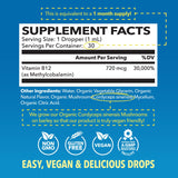 Pipette HAVASU NUTRITION B12 méthylcobalamine prise facile et pratique.