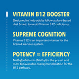 Formule vegan et non-GMO HAVASU NUTRITION B12 pour régimes variés.