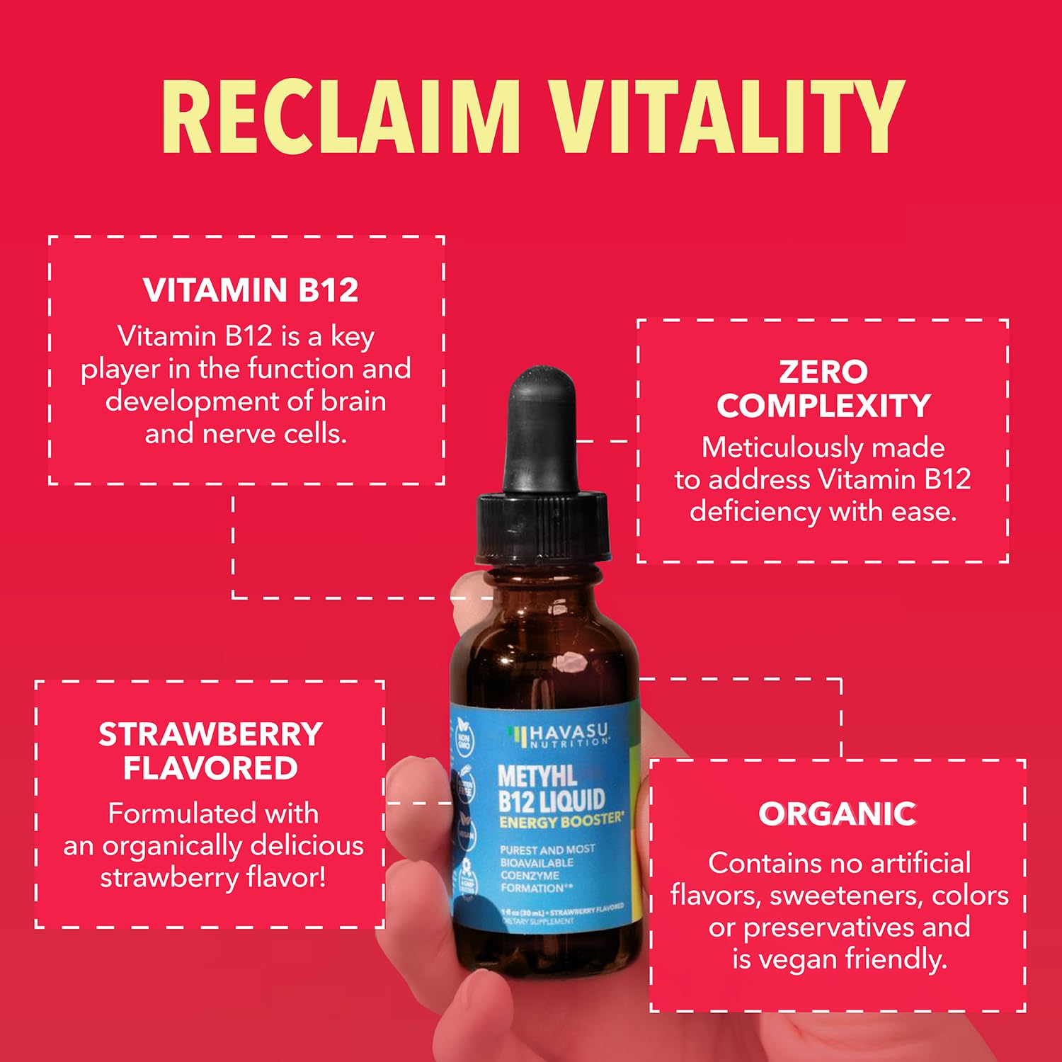 Versement direct HAVASU NUTRITION B12 méthylcobalamine démarrage rapide.