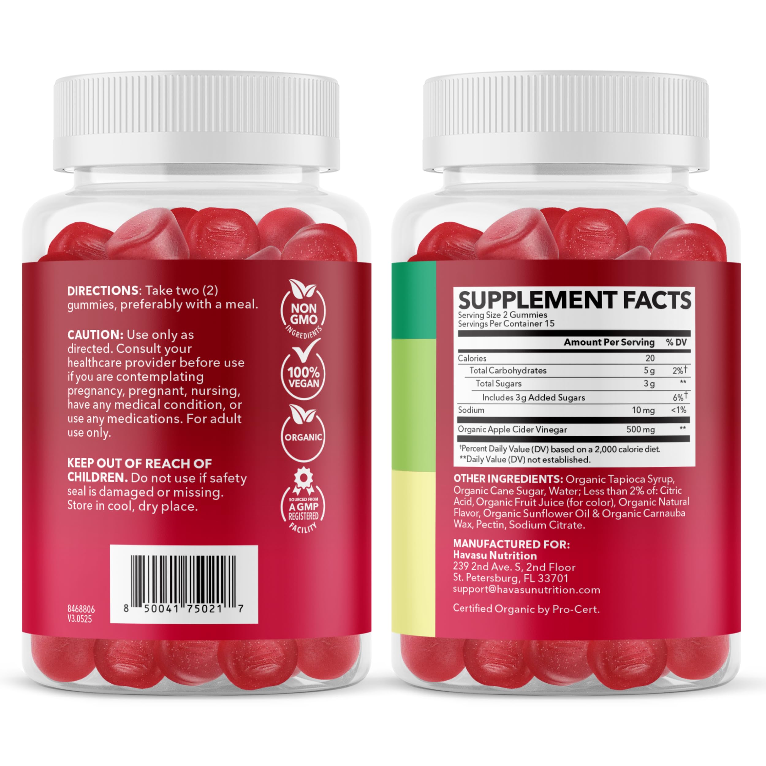 Gommes HAVASU NUTRITION, goût agréable pour le quotidien.
