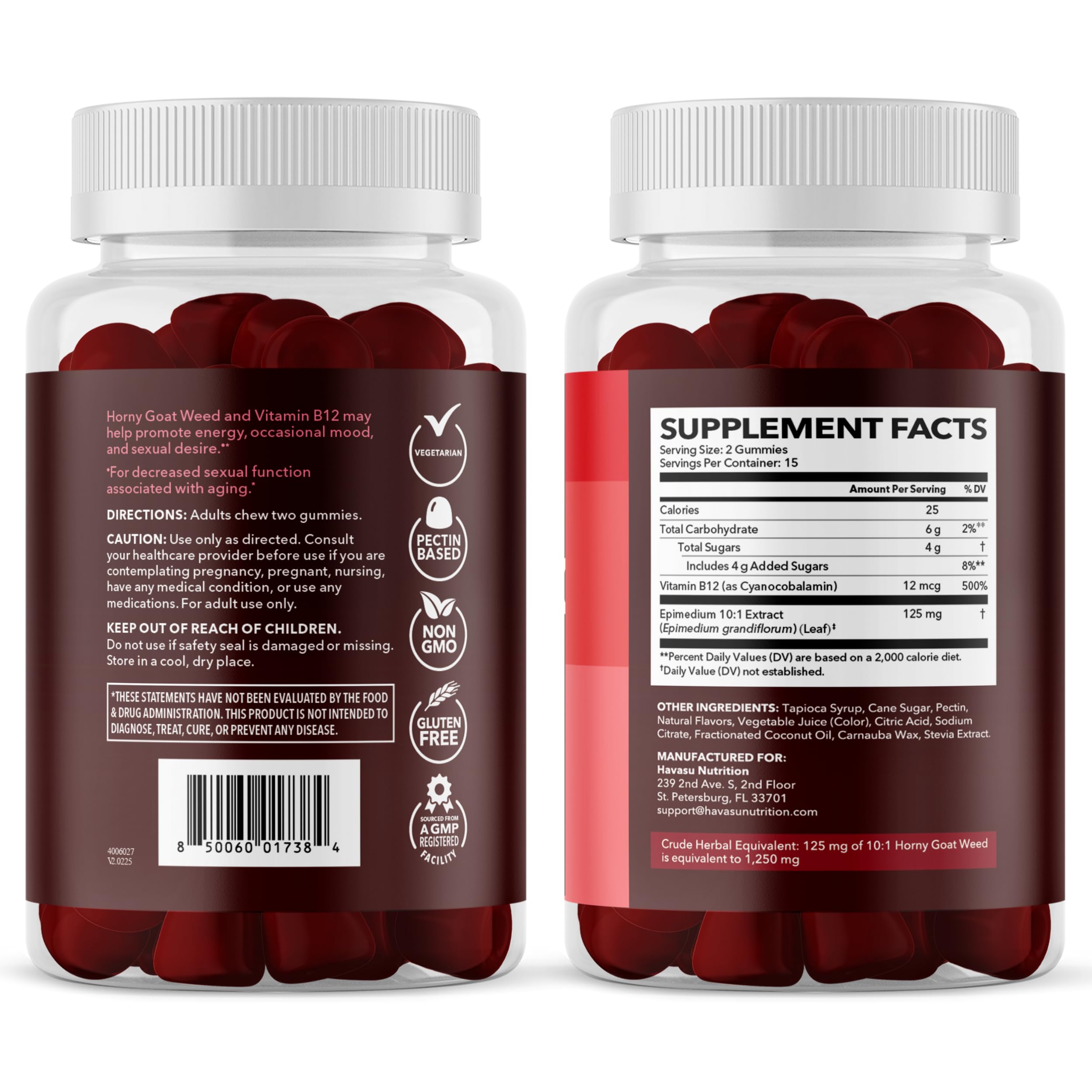 Conseil énergie HAVASU NUTRITION épimède B12 framboise - soutien potentiel.