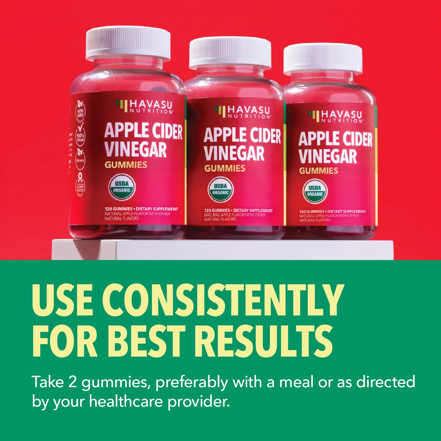 Label vegan sur l’emballage HAVASU NUTRITION, option adaptée à un mode de vie végétal.