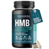 Bouteille HAVASU NUTRITION HMB 2000mg, soutien potentiel à la synthèse protéique musculaire.