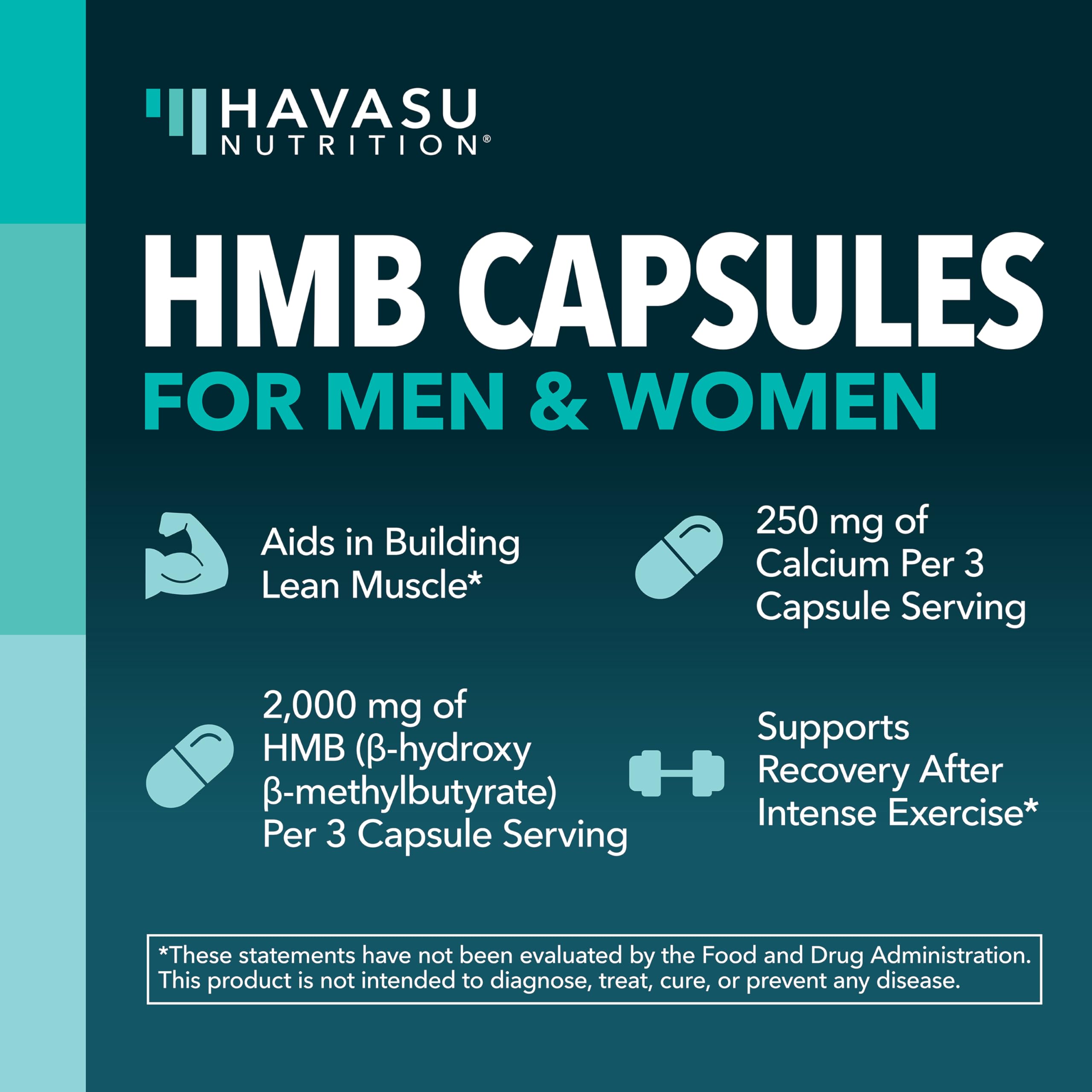 Capsules HMB HAVASU NUTRITION prêtes à être utilisées avant l'entraînement.