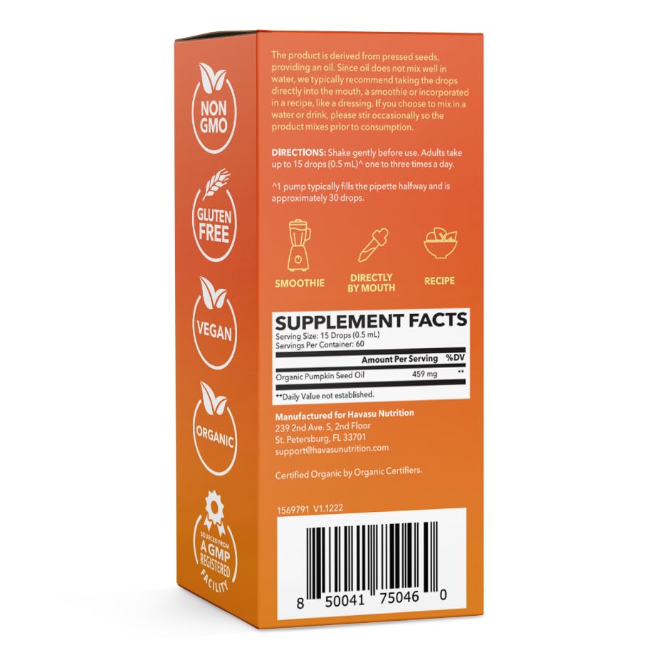 HAVASU NUTRITION huile graines de courge utilisation quotidienne pratique
