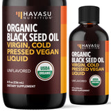 Huile nigelle HAVASU NUTRITION bouteille: soutien potentiel au bien etre quotidien