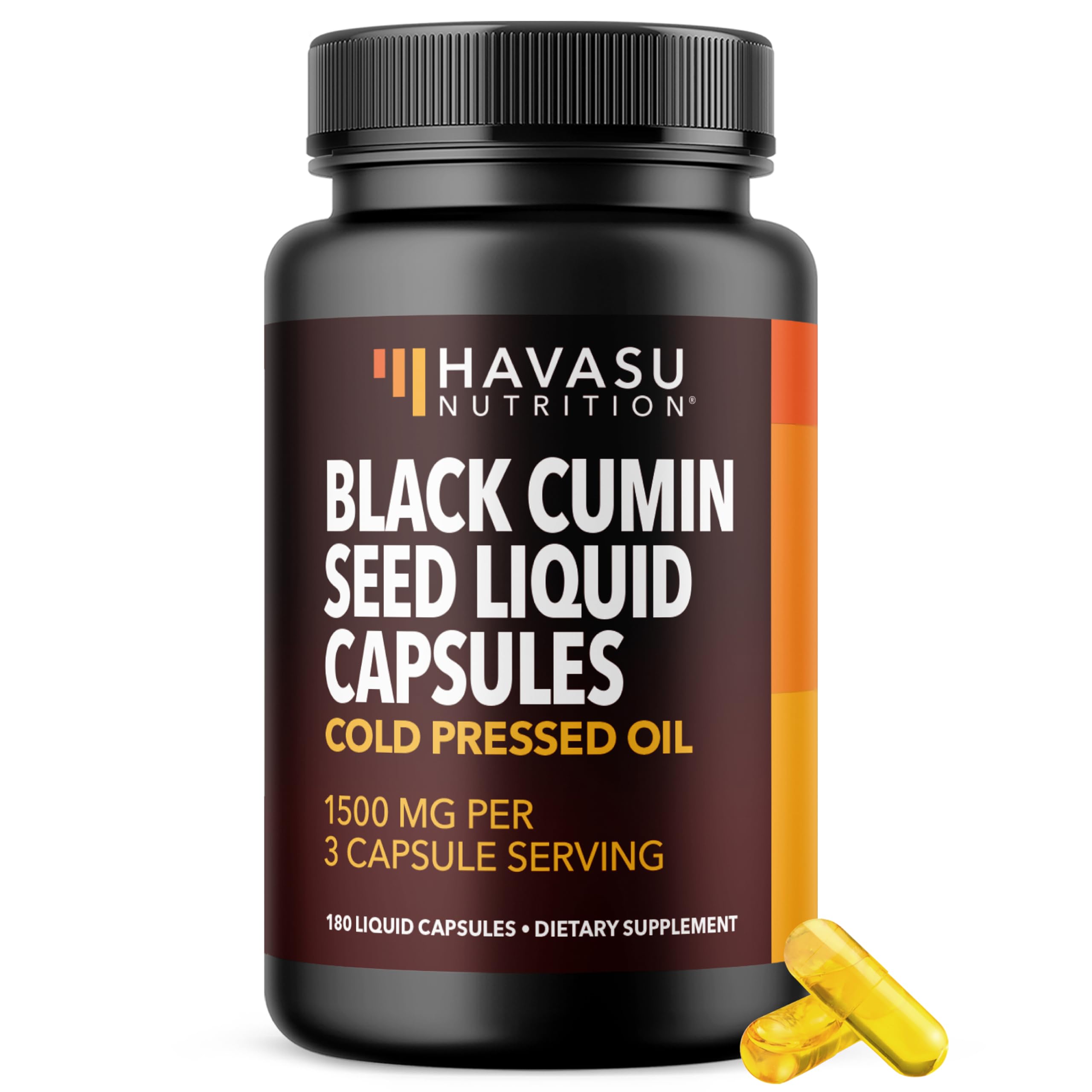 HAVASU NUTRITION capsules huile nigelle pressée à froid, soutien digestif potentiel