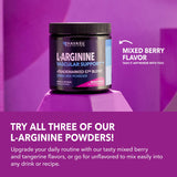 Ingrédients végan havasu-nutrition-l-arginine-poudre, étiquette claire.