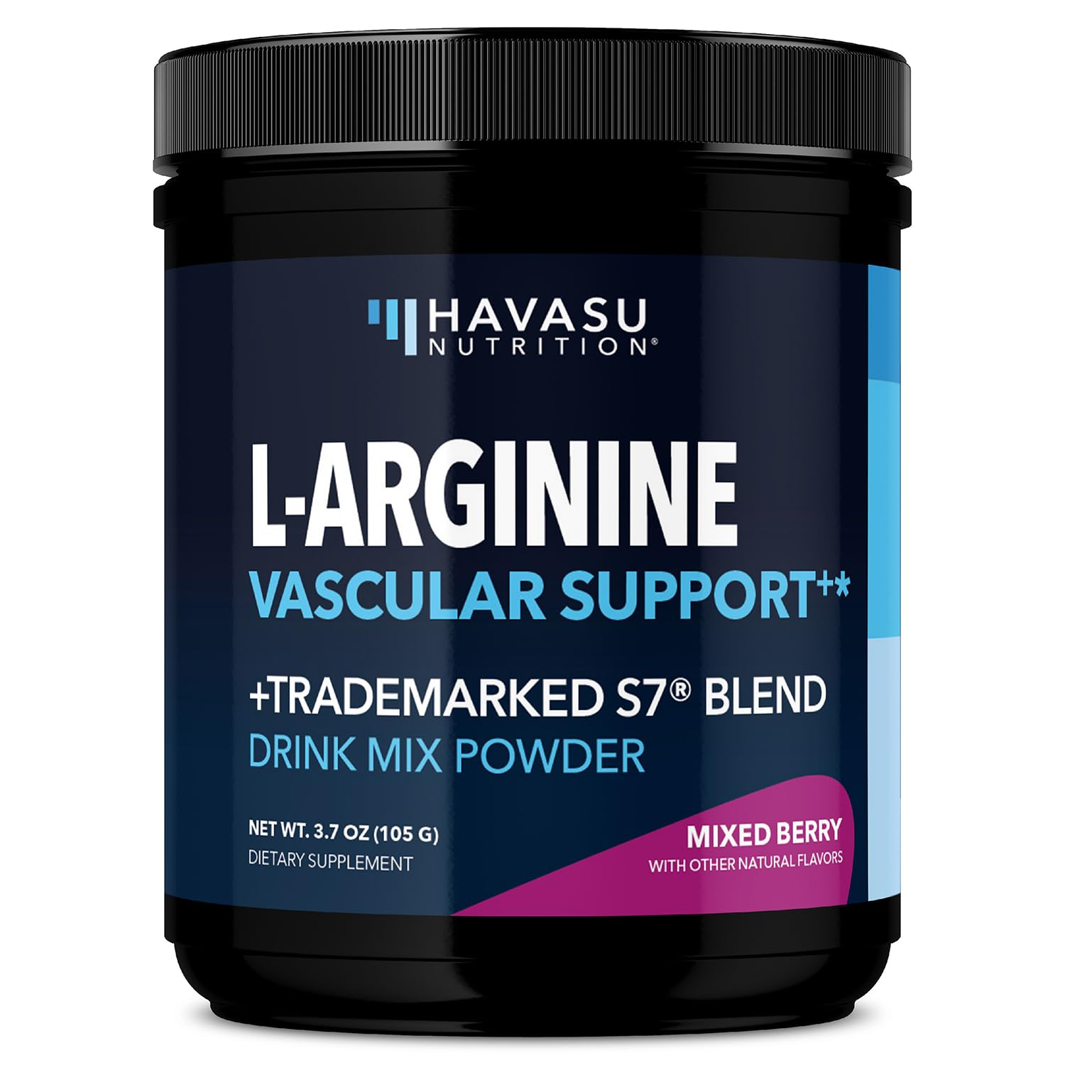 Bouteille havasu-nutrition-l-arginine-poudre saveur framboise prête pour l'entraînement.