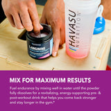 Smoothie préparé avec havasu-nutrition-l-arginine-poudre sans goût ajouté.