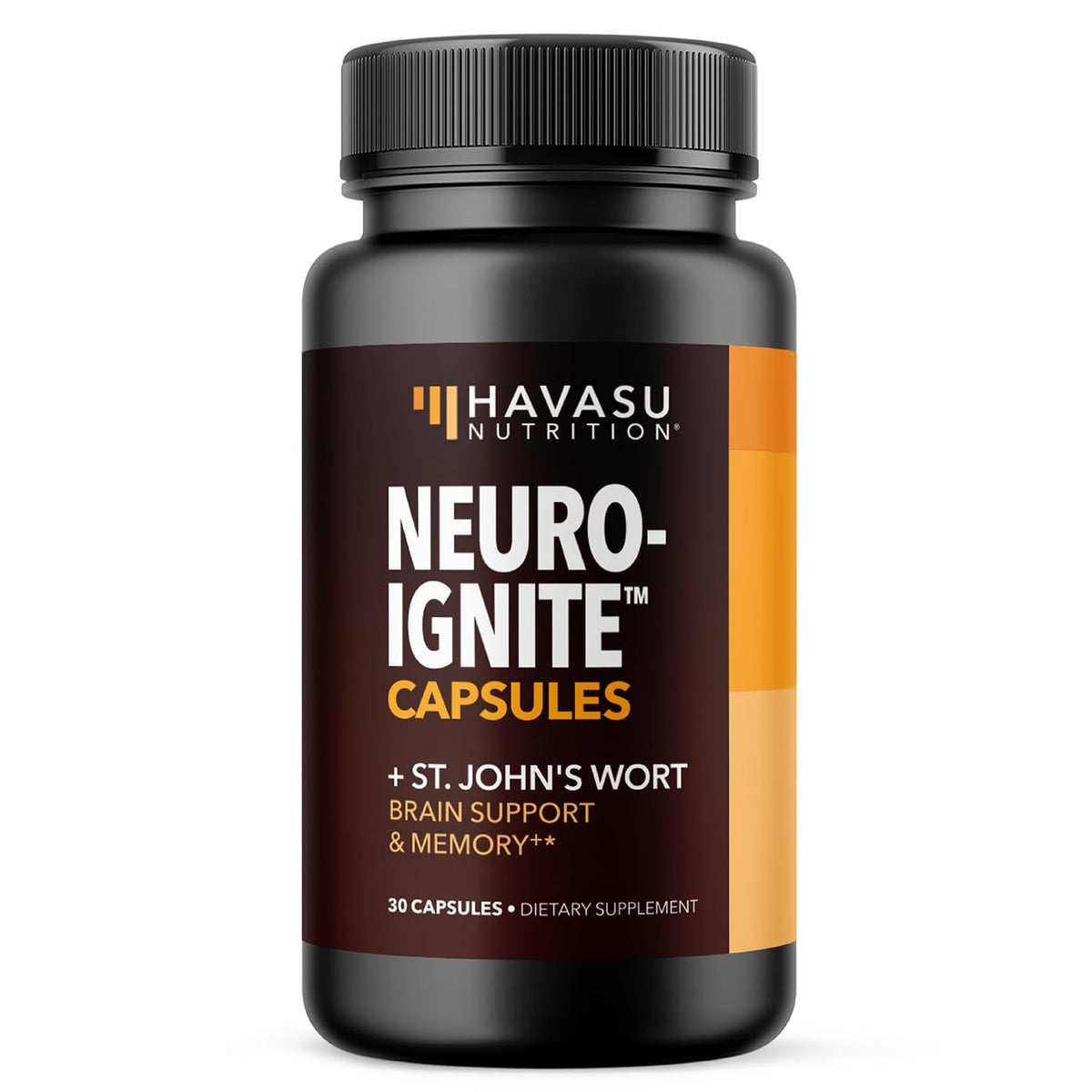 NeuroIGNITE HAVASU NUTRITION dans une boîte, gélules faciles à prendre.