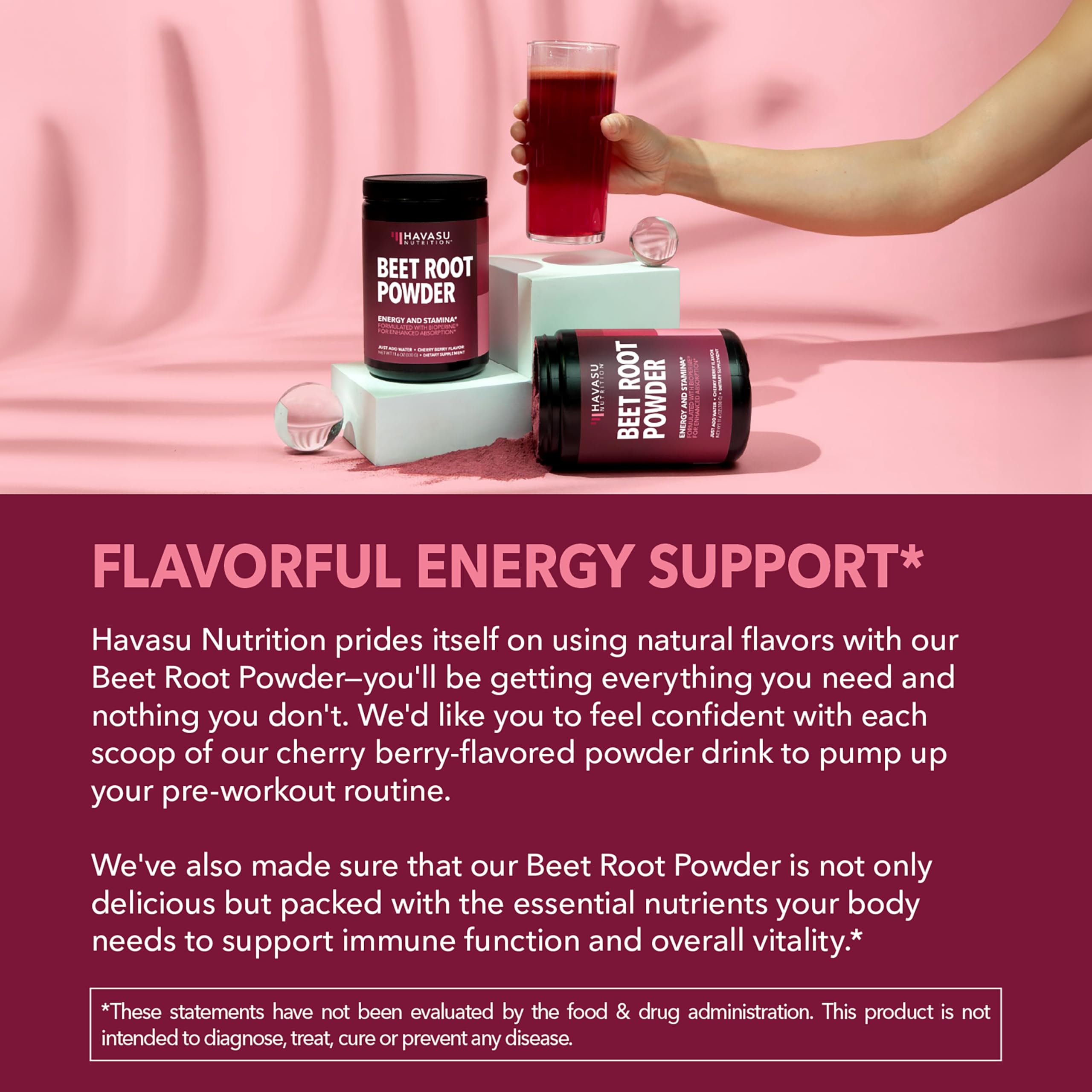 Smoothie express avec poudre betterave bio HAVASU Nutrition
