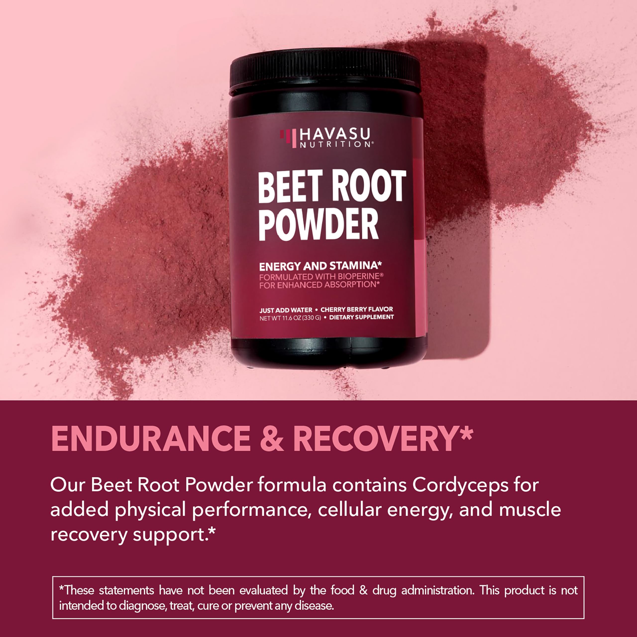 Mélange eau facile avec poudre de betterave HAVASU Nutrition