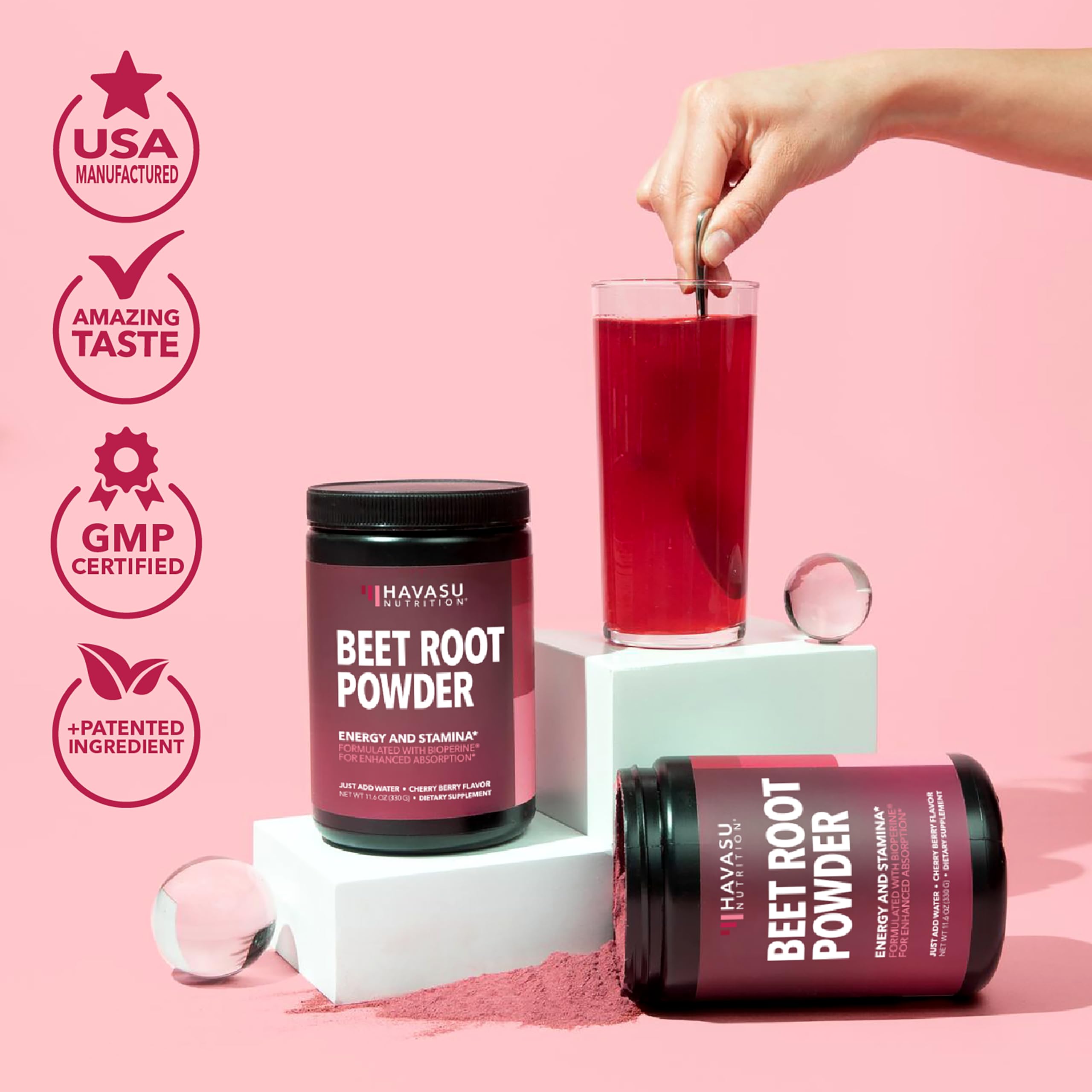 Format pratique de 30 portions HAVASU Nutrition betterave bio