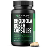 Bouteille Havasu Nutrition Rhodiola Rosea pour énergie et concentration.
