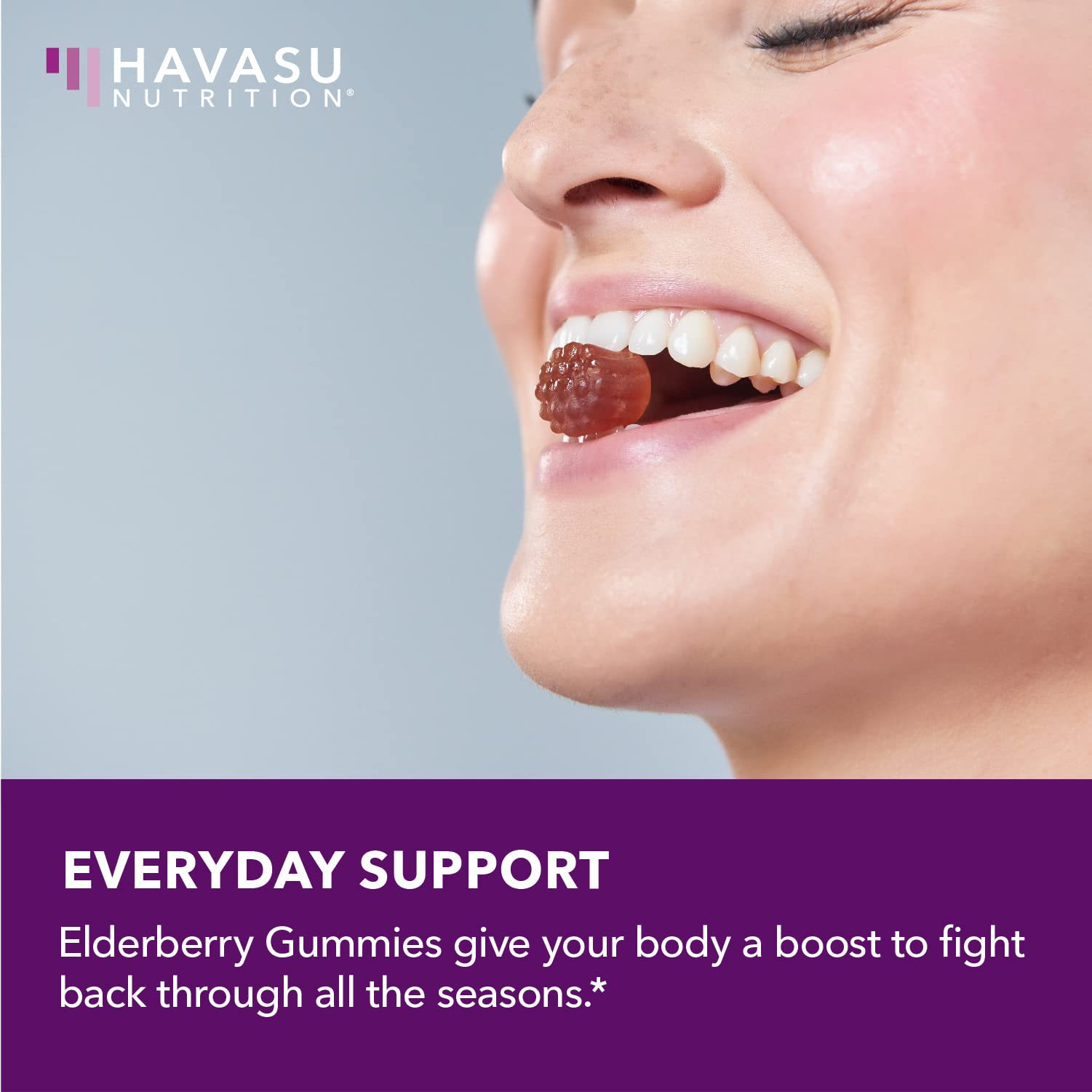 Gomme Sambucus HAVASU NUTRITION usage quotidien pratique.
