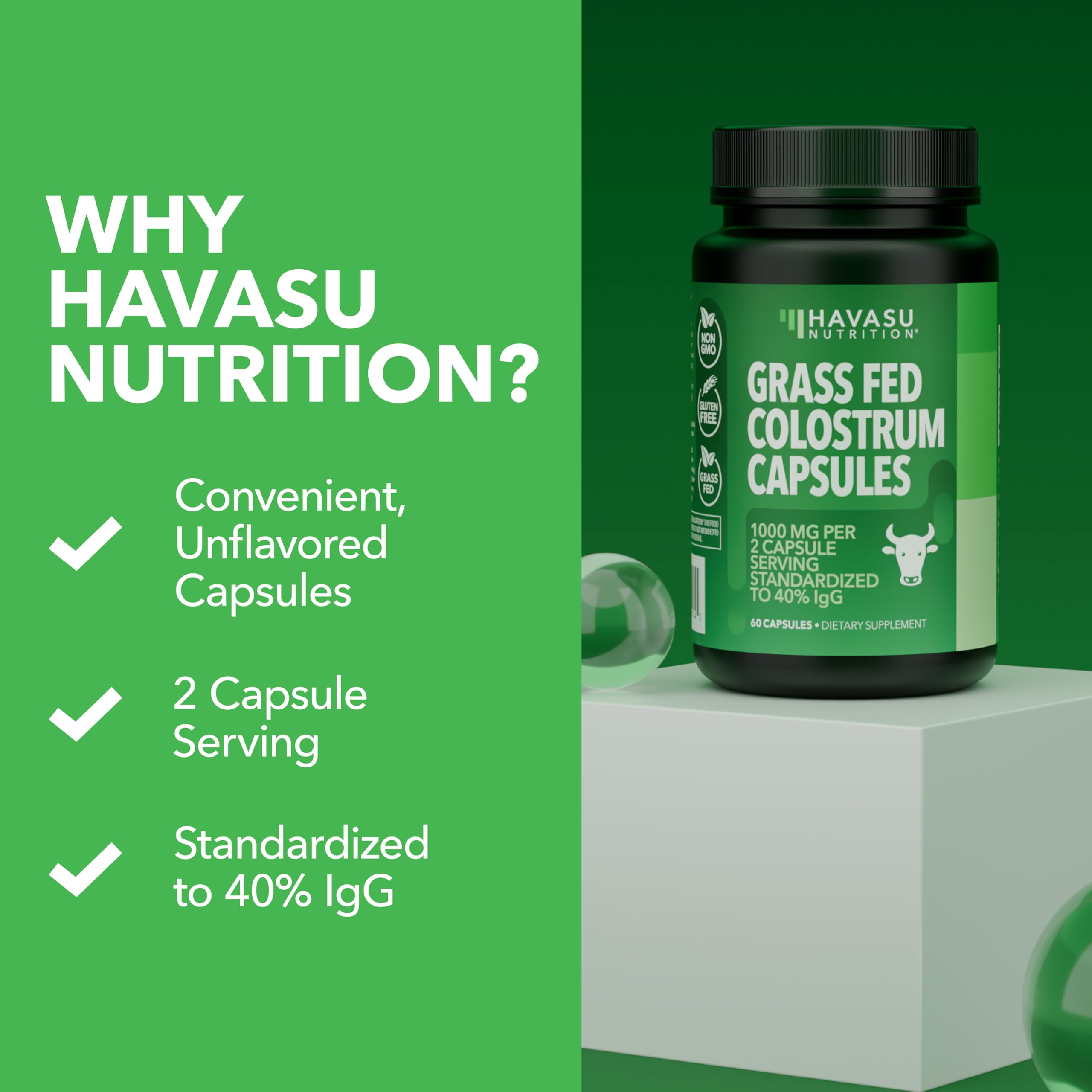 Capsules faciles à intégrer au repas, HAVASU NUTRITION, soutien digestif possible.