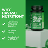 Capsules faciles à intégrer au repas, HAVASU NUTRITION, soutien digestif possible.