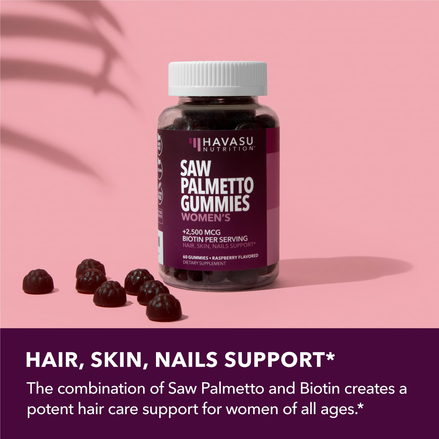 Goût framboise agréable, gommes Havasu Nutrition quotidienne