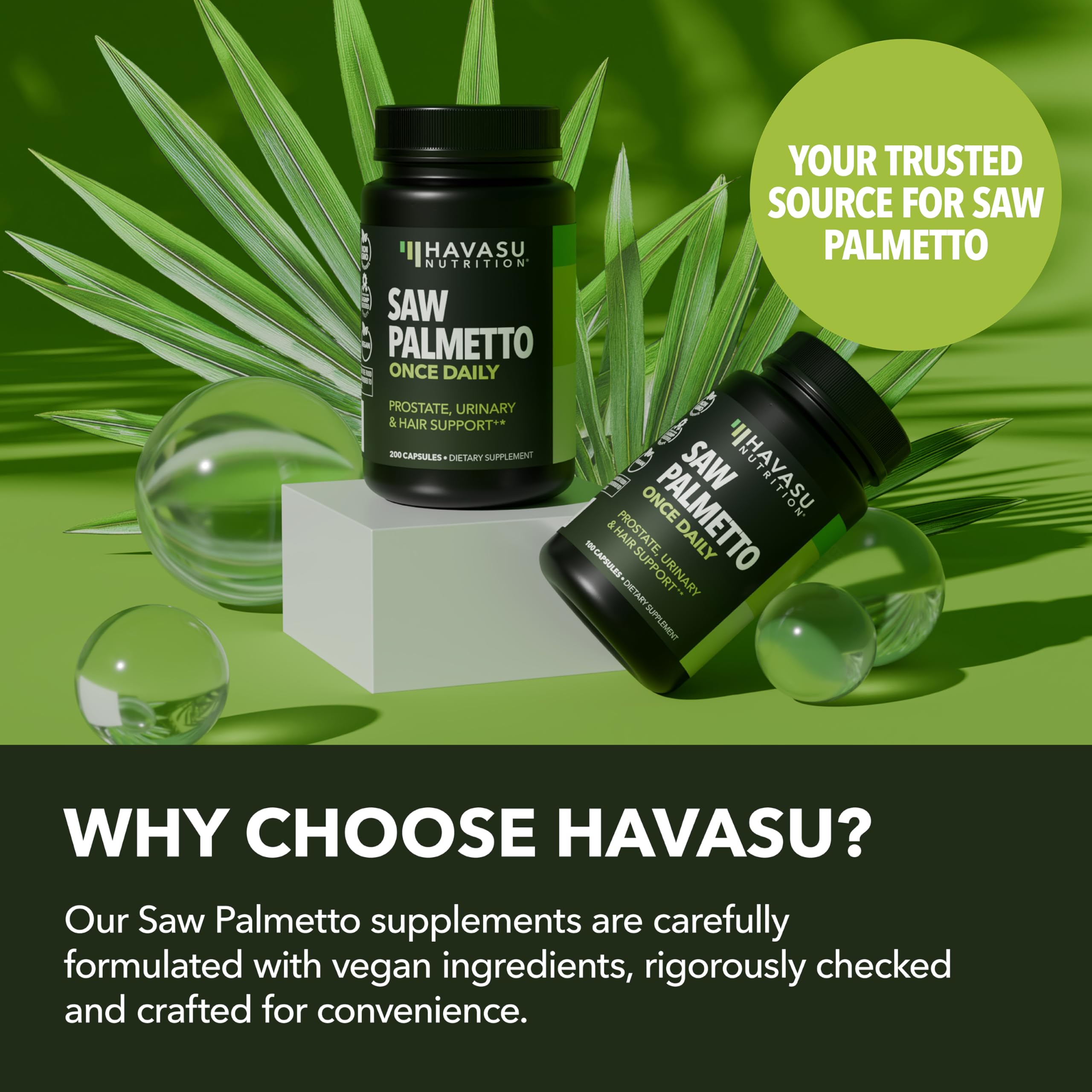 Havasu Nutrition Saw Palmetto - blocage-dht, soutien potentiel des cheveux.