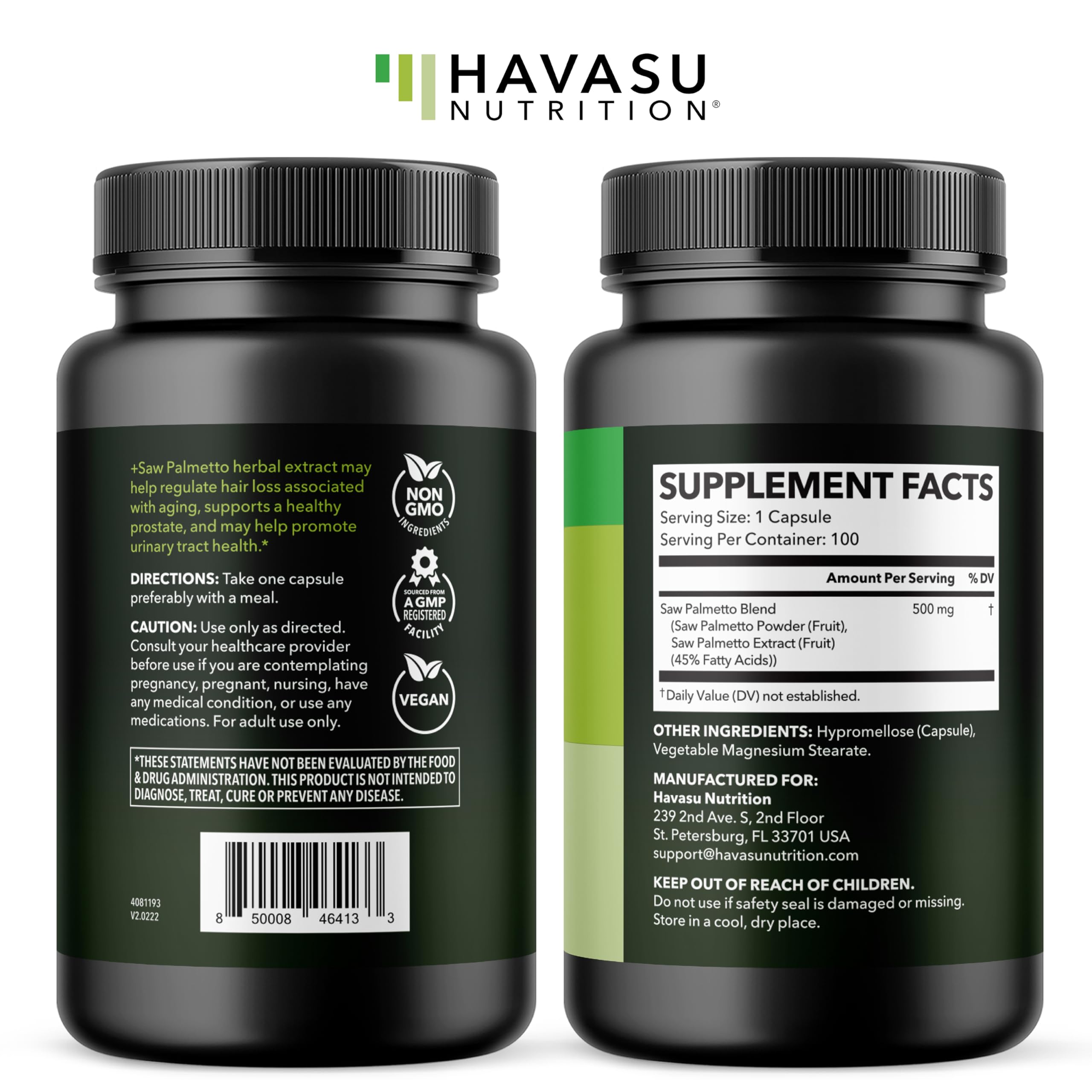 Havasu Nutrition Saw Palmetto - commande-3-mois, apport durable.
