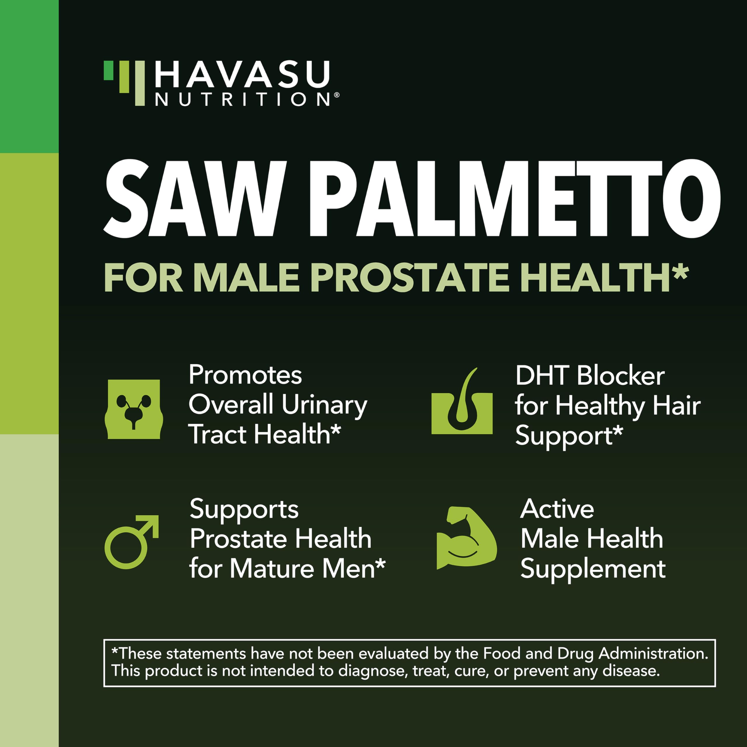 Havasu Nutrition Saw Palmetto - capsule, dose quotidienne simple pour le bien-être.