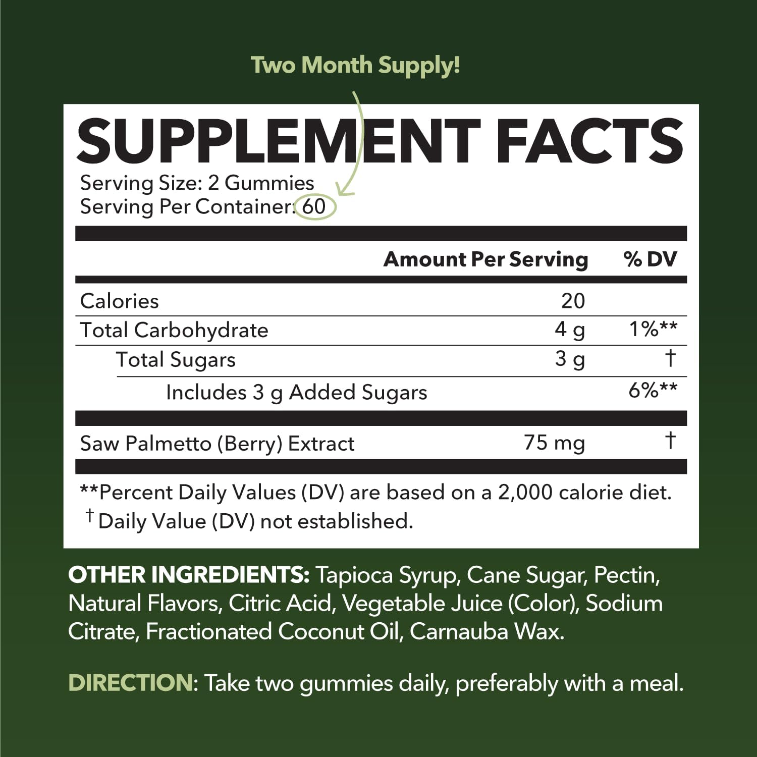 Gommes HAVASU NUTRITION Saw Palmetto - framboise douce et goût agréable