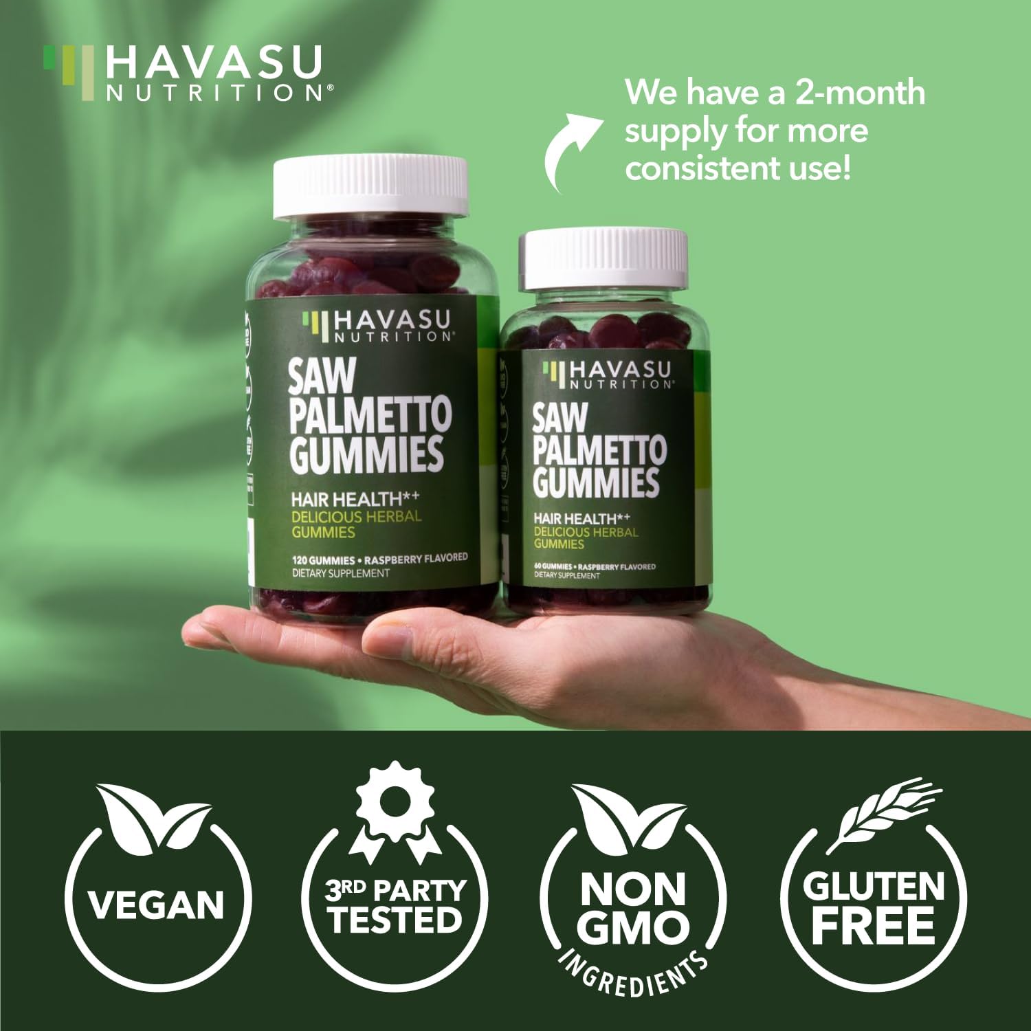 Gommes HAVASU NUTRITION Saw Palmetto - format pratique pour le rituel quotidien