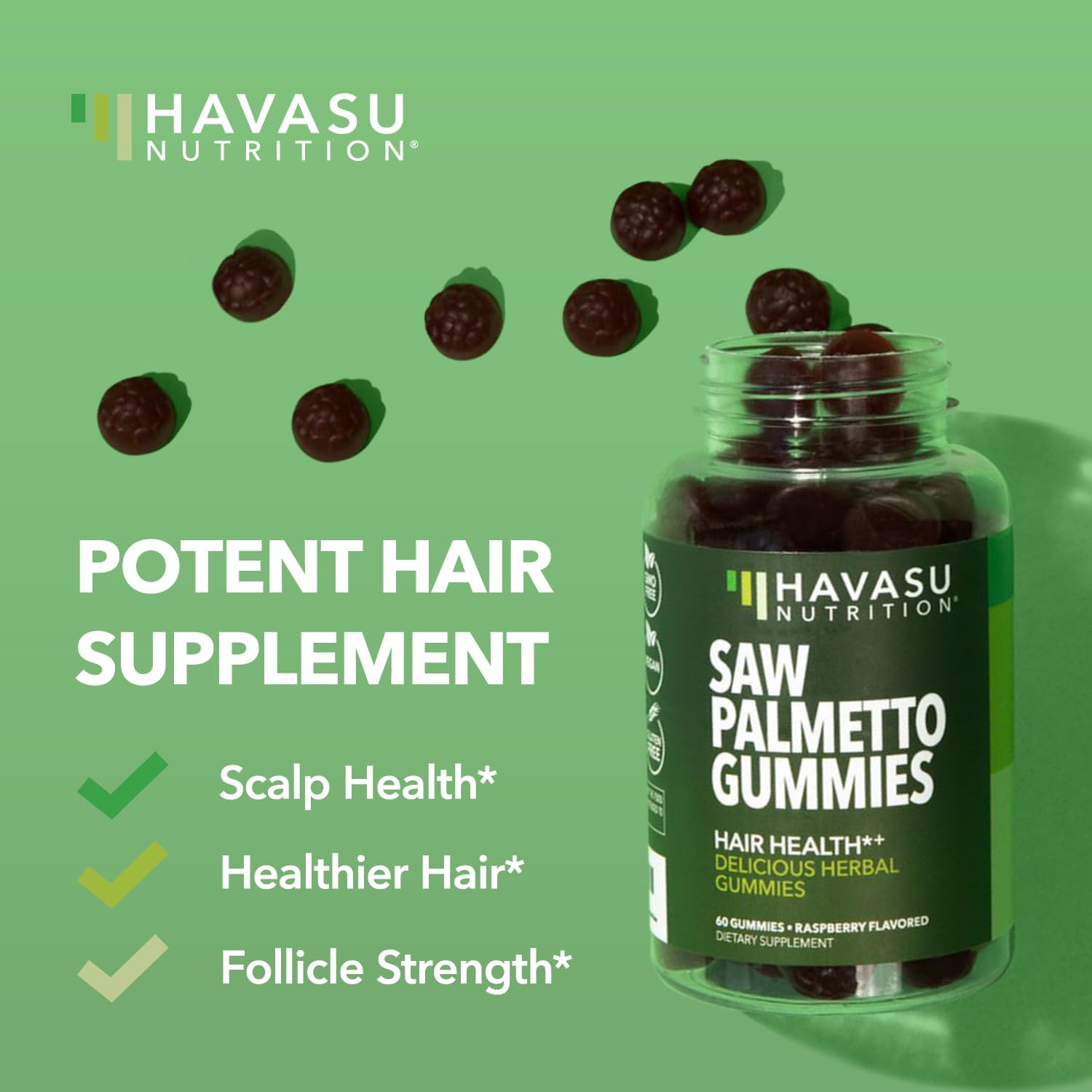 Gommes HAVASU NUTRITION Saw Palmetto - texture souple et facile à mâcher