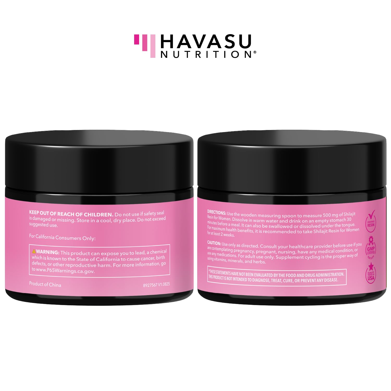 Pot de 100 portions HAVASU Shilajit prêt à l’emploi