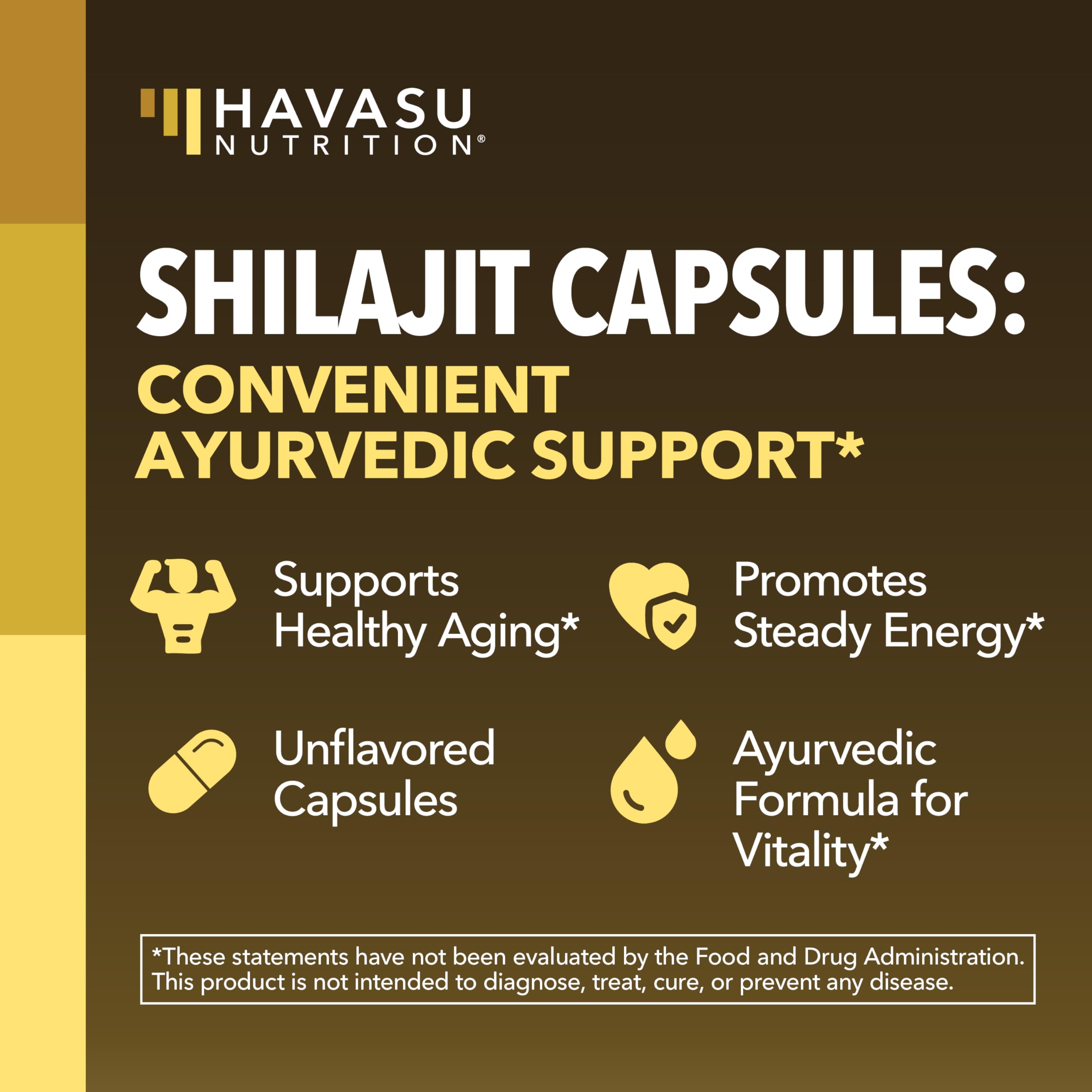 Capsules HAVASU NUTRITION alignées, présentation d'une routine quotidienne potentielle.