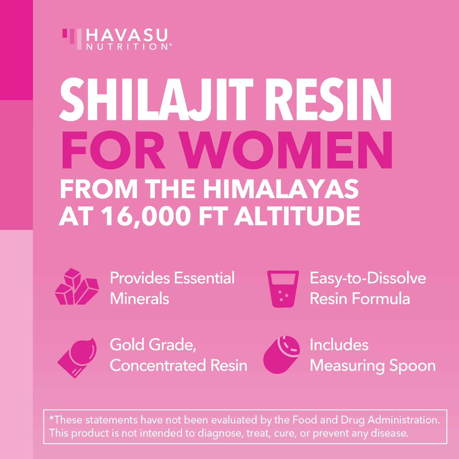 Cuillère en bois incluse pour doser HAVASU Shilajit facilement