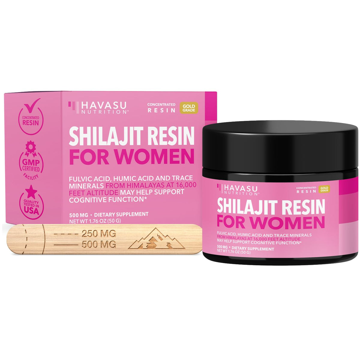 Shilajit HAVASU Nutrition résine dore prête à l’emploi pour énergie durable