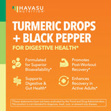 Havasu Nutrition Turmeric liquide — compte-gouttes pour un dosage précis au quotidien.