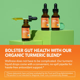 Havasu Nutrition Turmeric liquide — verre doseur pratique pour des mesures simples.