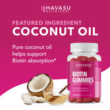 Rituel quotidien HAVASU NUTRITION, gommes biotine pour cheveux et ongles.
