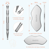 HAZUU gua sha pour le cou et le décolleté libère les tensions et la raideur.