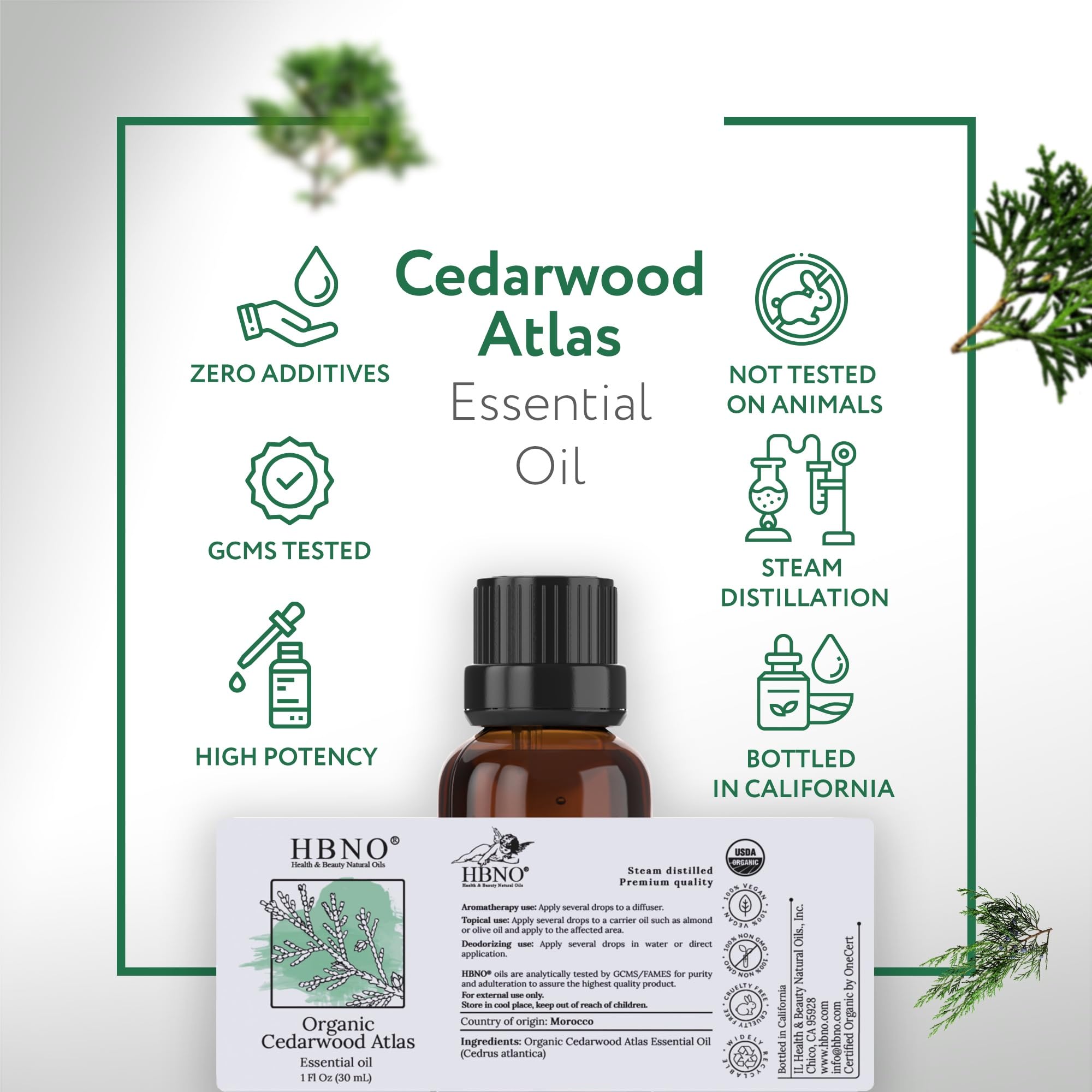HBNO cèdre usage bricolage soins maison, parfums DIY dans vos produits.