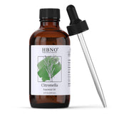HBNO huile citronnelle Californie en bouteille ambrée prête à diffuser.