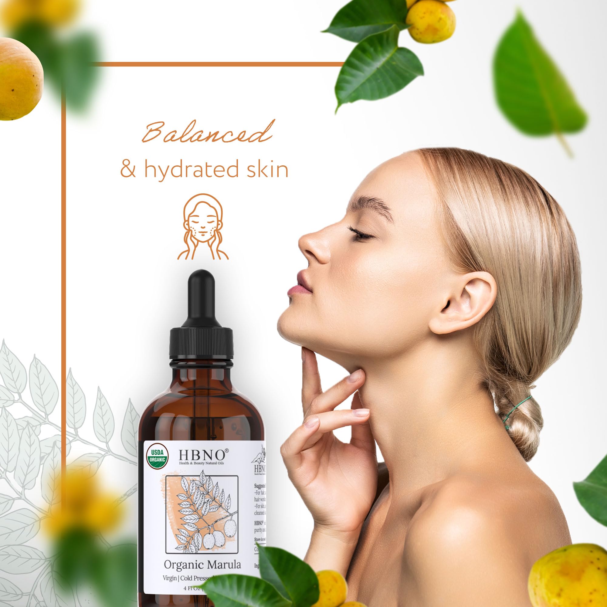 HBNO Huile Marula comme huile porteuse pour massage et aromathérapie.